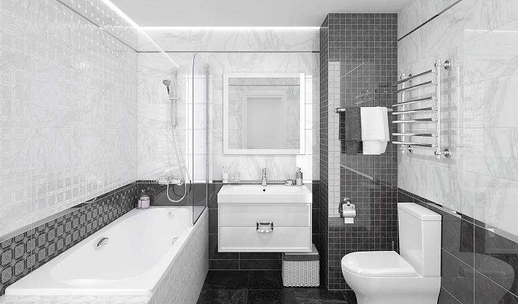 Olimpus Grand Декор белый 25х50