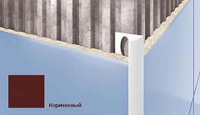 Профиль для плитки CEZAR внешний 10мм коричневый